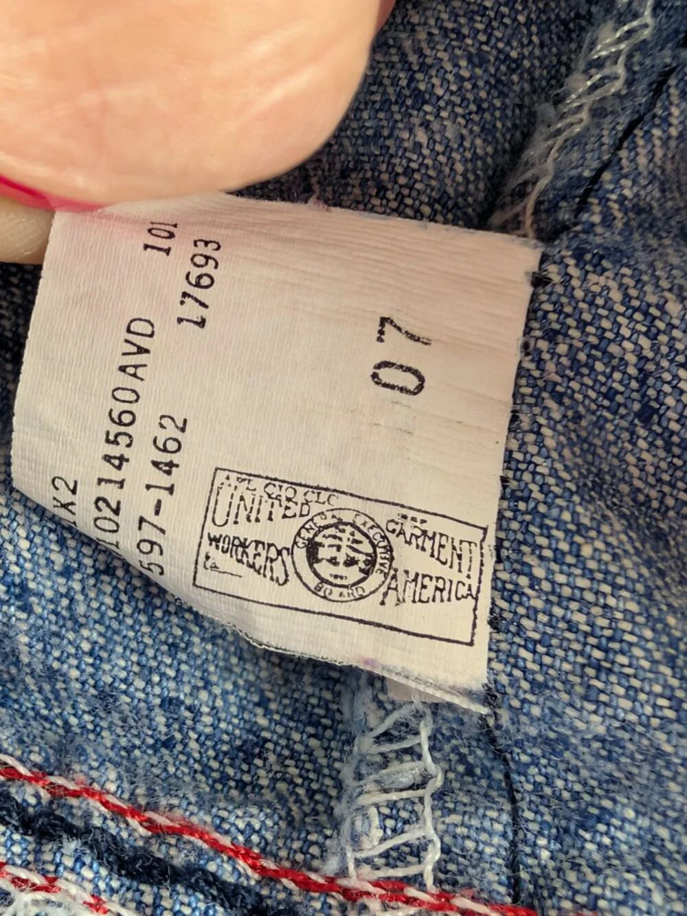 Vintage Lee Denim Plaid Overalls United Garment Workers of America 24M